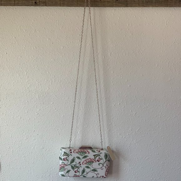 Floral Crossbody Bag with Chain Strap - Picture 2 of 9